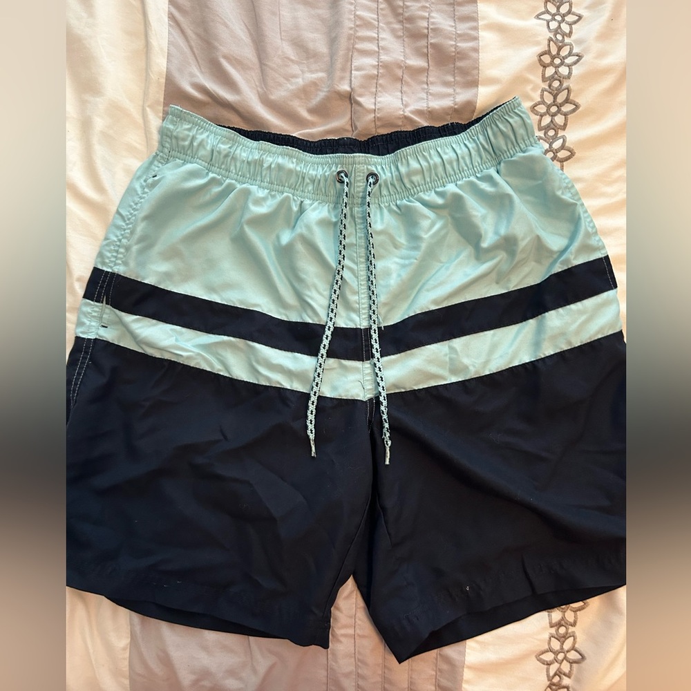 Men’s blue swim trunks